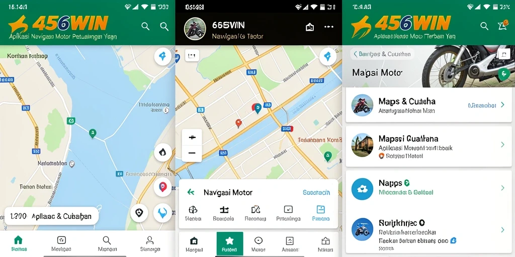 Tampilan antarmuka aplikasi 456WIN yang user-friendly untuk navigasi motor.