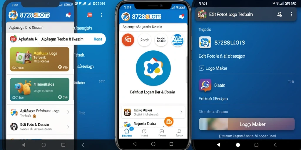 Tampilan antarmuka 8728SLOTS yang intuitif untuk membuat desain logo.