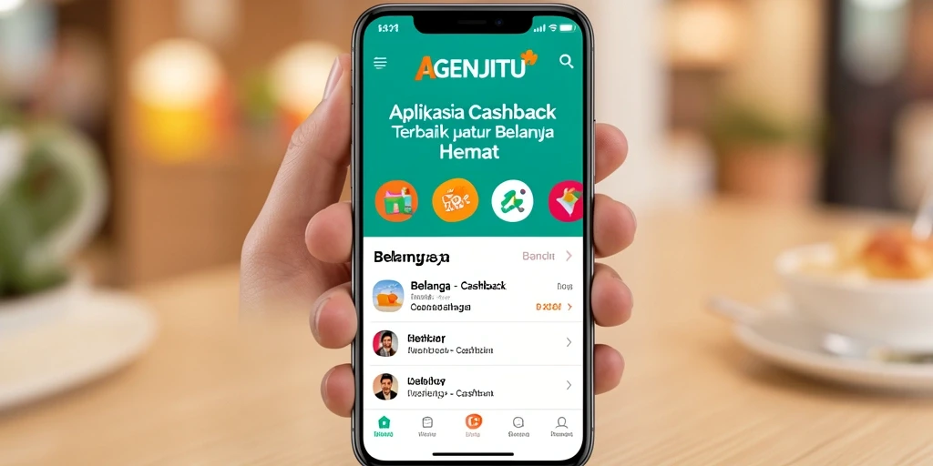 Antarmuka AGENJITU menampilkan berbagai penawaran cashback yang menarik.