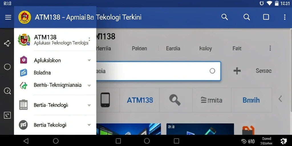Tampilan antarmuka aplikasi ATM138 yang menarik dan informatif.