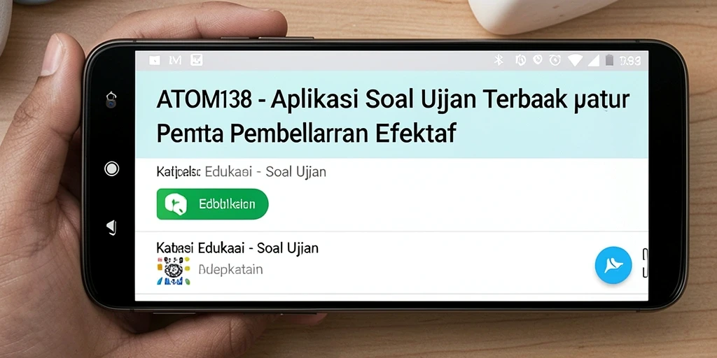 Antarmuka ATOM138 yang interaktif untuk belajar Soal Ujian.