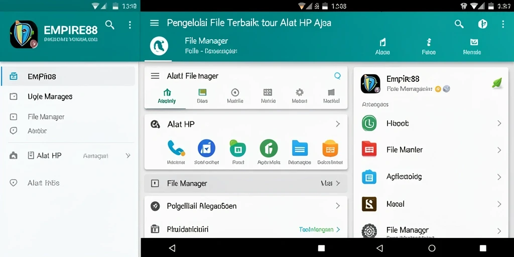 Tampilan antarmuka utama EMPIRE88 yang memudahkan pengelolaan file.