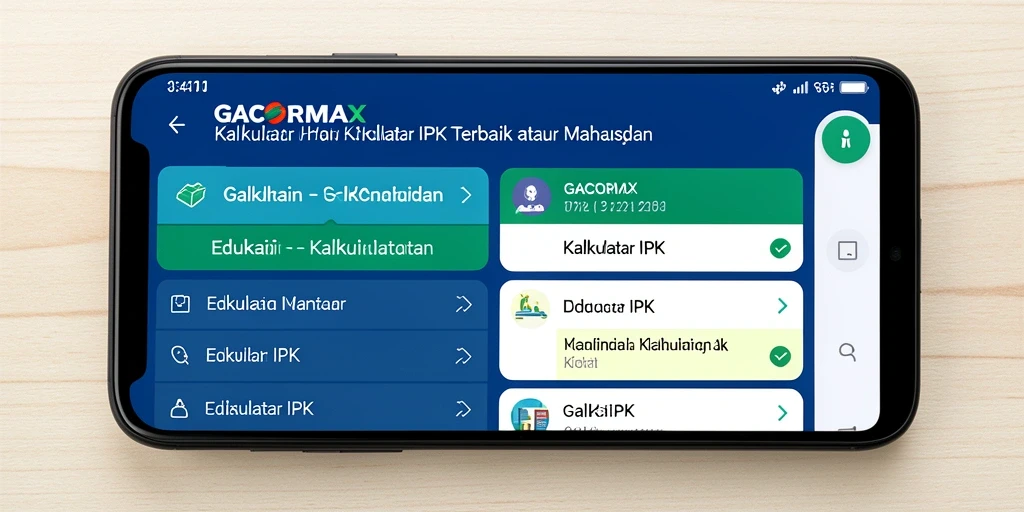 Antarmuka GACORMAX untuk menghitung IPK mahasiswa.