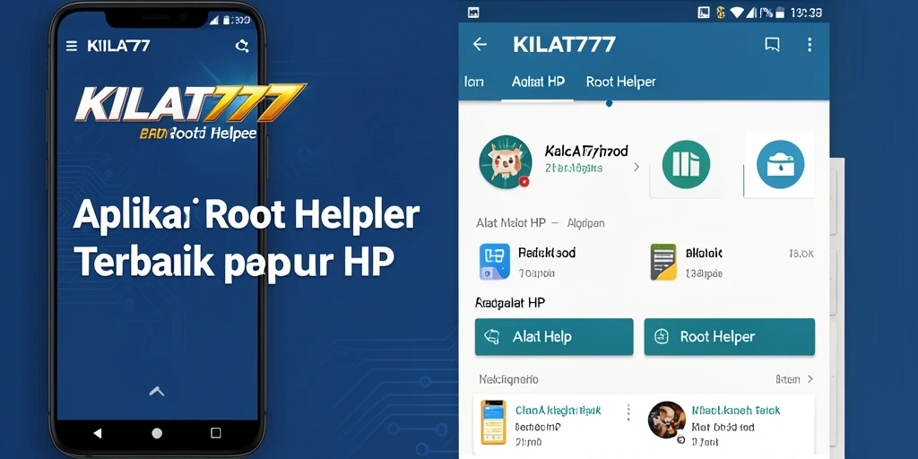Tampilan antarmuka KILAT777 sebagai Root Helper yang intuitif.