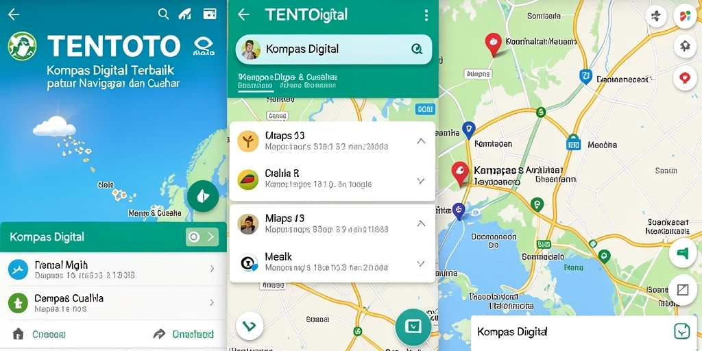 Antarmuka TENTOTO yang sederhana dan efektif untuk navigasi.