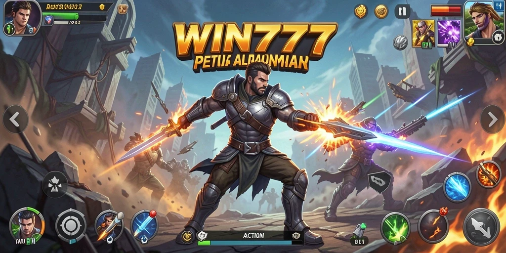 Tampilan antarmuka WIN777 yang dinamis dan penuh aksi.